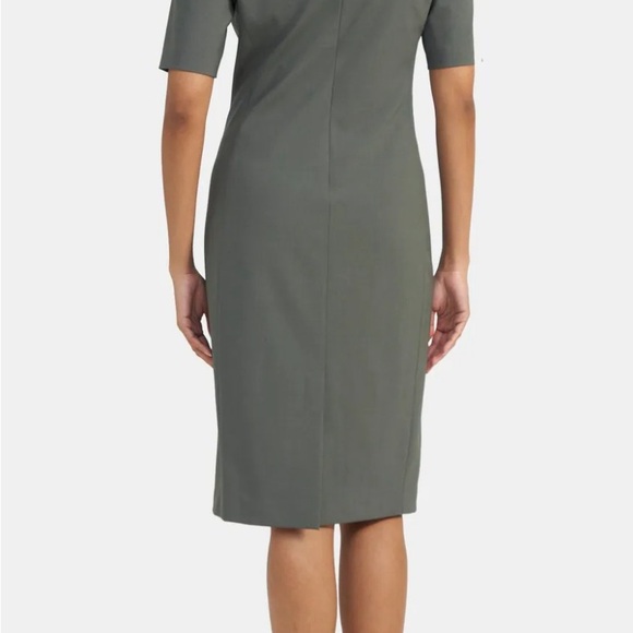 THEORY Boat Neck Sheath Dress in Stretch Sevona Wool (NWT) - Picture 3 of 5